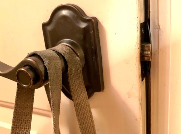 The latch no longer recedes into the door frame