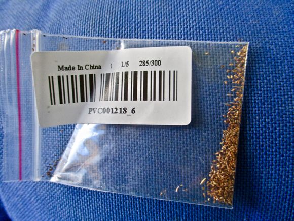 Baggie is about 1.5" X 2.5"