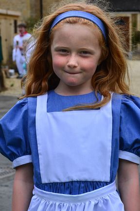 Alice in Wonderland? Or Anne of Green Gables? This girl's dad was a medical doctor specializing in overseas AIDS advising. He and I had a nice chat about some of the countries that we'd both been to over the years. 