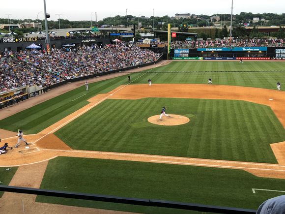 Club level seats. I could get used to this.