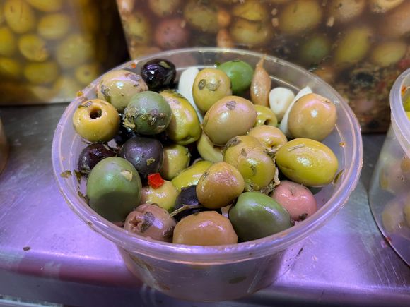 Assorted olives. 