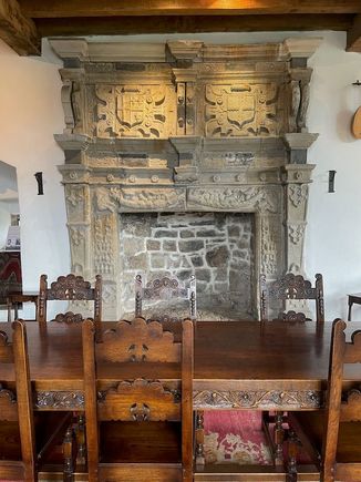 The 16th C fireplace is one of the notable features of Donegal Castle