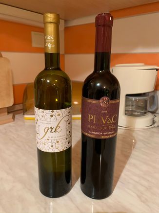 I brought home a bottle of Grk and a bottle of Plavac Mali