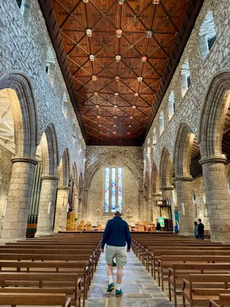 Another gorgeous wood ceiling.