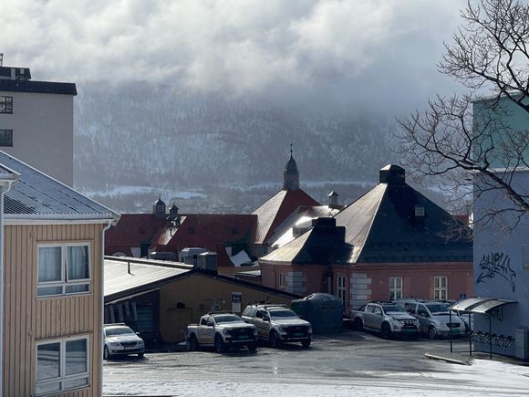 Tromso bay view from residential area