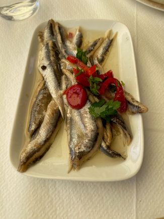 Marinated anchovies