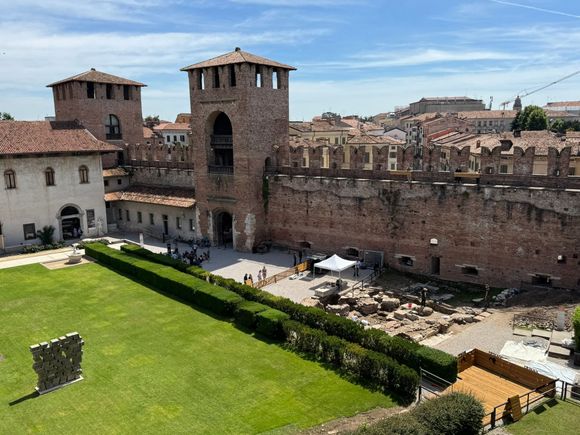 Current archaeological dig going on at Castelvecchio