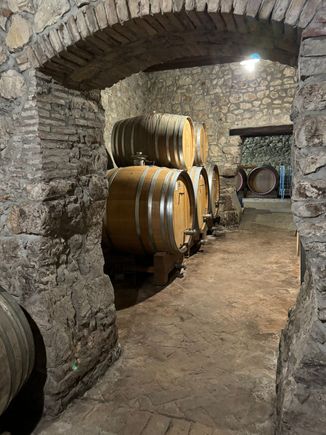 The wine cellar at Corte Archi