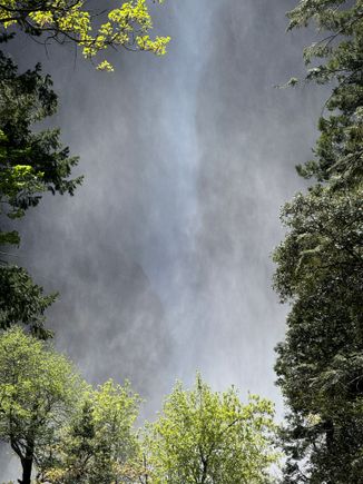 The force of Bridalveil Fall