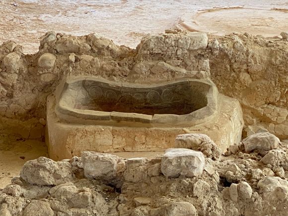 The tub that is said to be the one that Nestor's daughter bathed Telemachus
