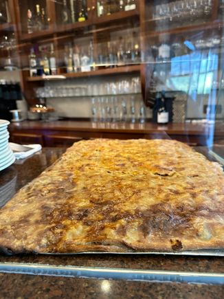 Tuna empanada greets diners at the bar; we were served large pieces as a welcome before our meal.