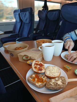 Breakfast in ICE train