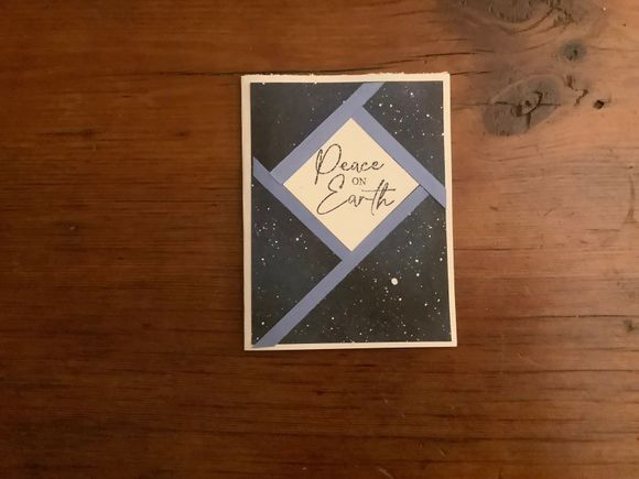 Fractured card is easy as long as you know trick. I taught it once before but not a Christmas version. I had to include “peace on Earth” this year.