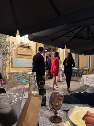 G7 guest entering dining room set aside for their party