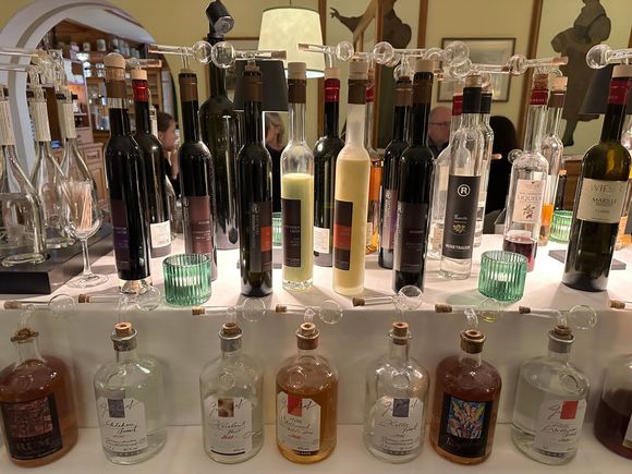 SELECTION OF DIGESTIFS; FOCAL POINT OF DINING AREAS