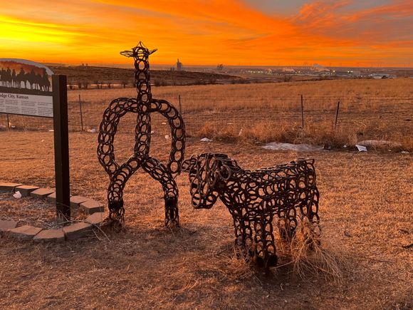 Sunup near Dodge City, Kansas.