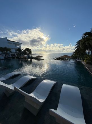 Upper level pool. 