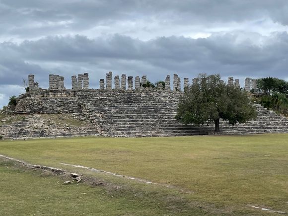 The info poster said there would have been a roof on these posts.