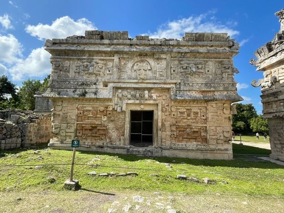 This is the end of Las Monjas, which is a giant building and reminded the Spanish of a Monastery.  This is the most ornate end of the structure