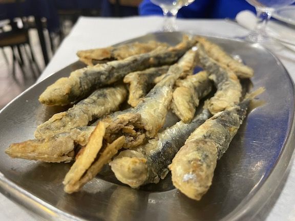 Lunch was at Casa Padrão. It included multiple dishes – starting with a traditional caldo verde (soup), then some fried sardines (you eat the whole thing).