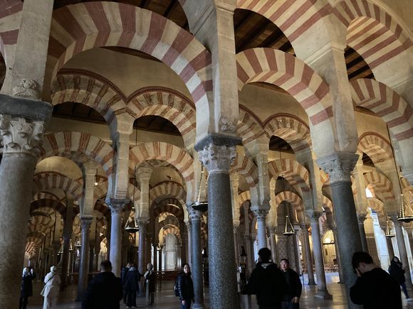 Mezquita in Cordoba. I was just obsessed with these arches. 