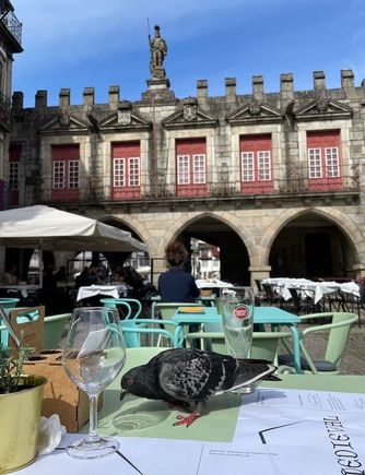 It was sunny and just warm enough for lunch on the square by the medieval town hall