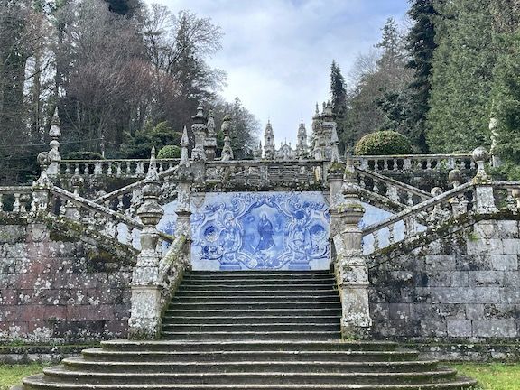 Baroque stairway to Nossa Senhora dos Remédios church