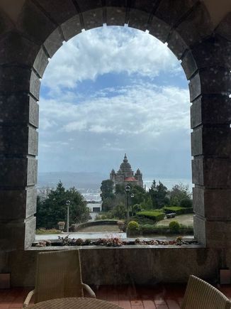 View of the basilica from the Pousada Viano do Castelo