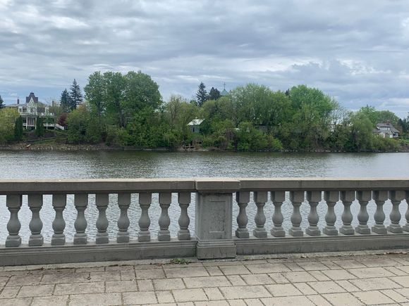 Balustrade overlooking river