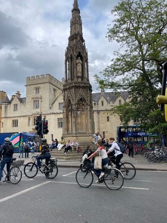 The Martyrs Memorial for a three priests that were burned at the stake in Oxford in 1555.