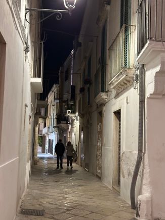 Strolling in Fasano on an October evening