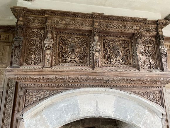 Detail over the fireplace