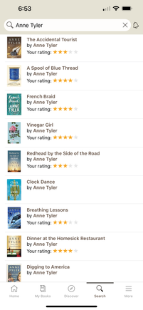 7 of 8 of Ann Tyler books I’ve read 