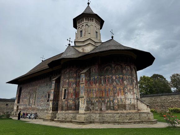 One of the painted monasteries of Bucovina in Romania