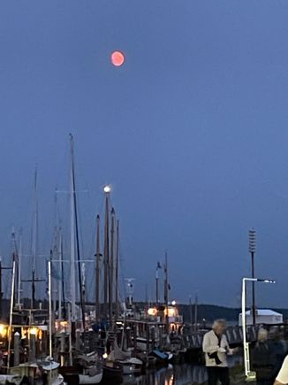 And the final touch, and orange moon over the bay