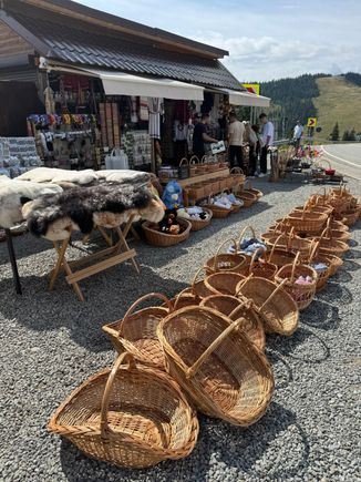 Vendor selling his wares