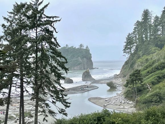 Almost there, view from one of the turns on the path