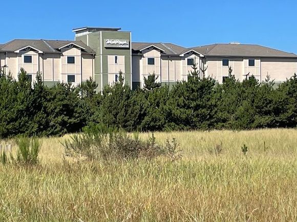 Staying at the Worldmark on the beach. Well nothing is on the beach there are some grasslands and then a berm and then the beach.