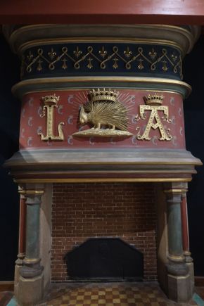 Monogrammed Fireplace at Blois