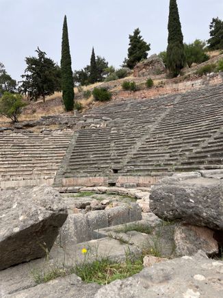 At the time we were there, work was being done on the steps leading up and beyond the theater. 