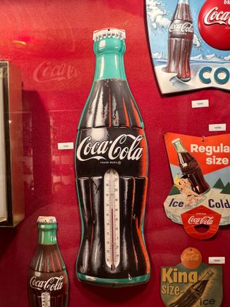 We stopped at a coca cola museum today. I'm a sucker for thermometer advertising.