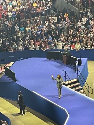 There she is. I apologize I couldn’t say hi to her for anyone, I obviously was a bit away. But I saw her, hopefully our future President. 