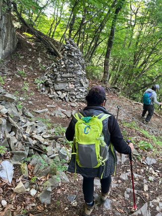 On the steep descent from Usui Pass