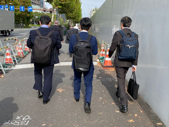 Along the street and on the way to Tsukiji Fish Market 