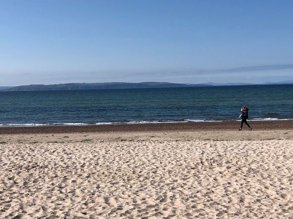 The beach across the street from our B&B