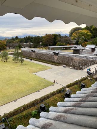 View from interior of castle 