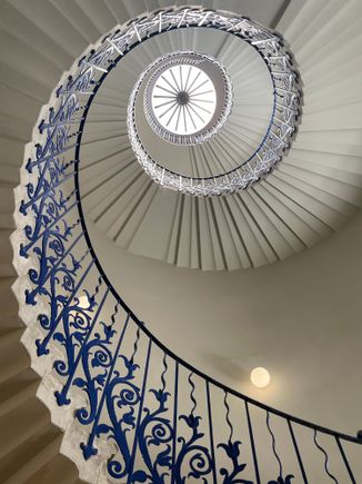 Spiral staircase in the Queens House