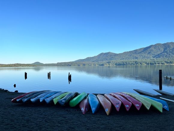 Peace and tranquility at Lake Quinault in the morning 