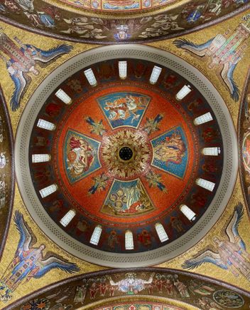 The smaller dome which is 96’ high.