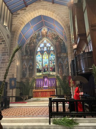 Palm Sunday at Christ Church St Laurence. It didn’t collapse with shock!